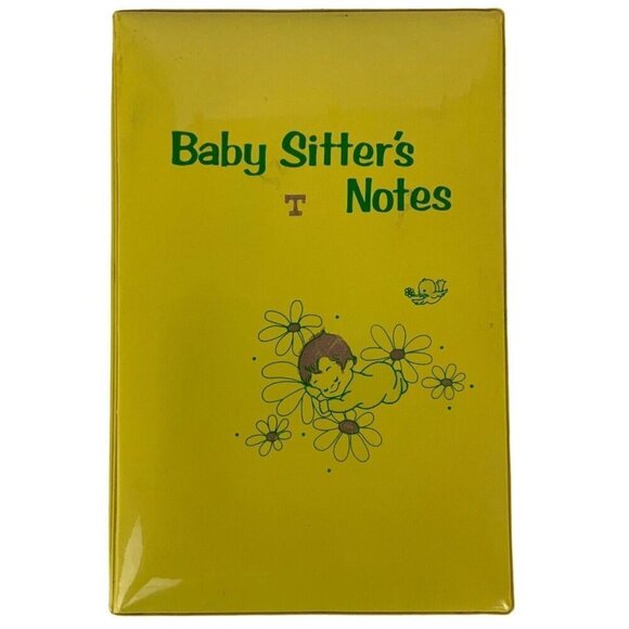 Baby Sitters Notes Guide Phone Book Notepad Telephone Checklist Vtg 1973 - Picture 1 of 5